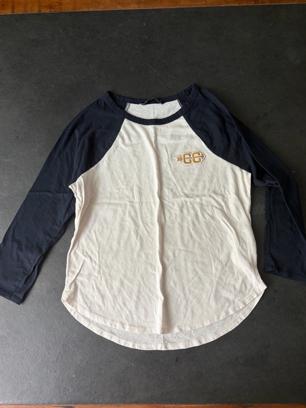 Long sleeve two toned shirt